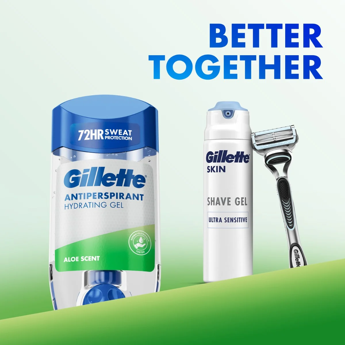 Gillette Aloe Scent Pánsky deodorant-antiperspirant 70 ml