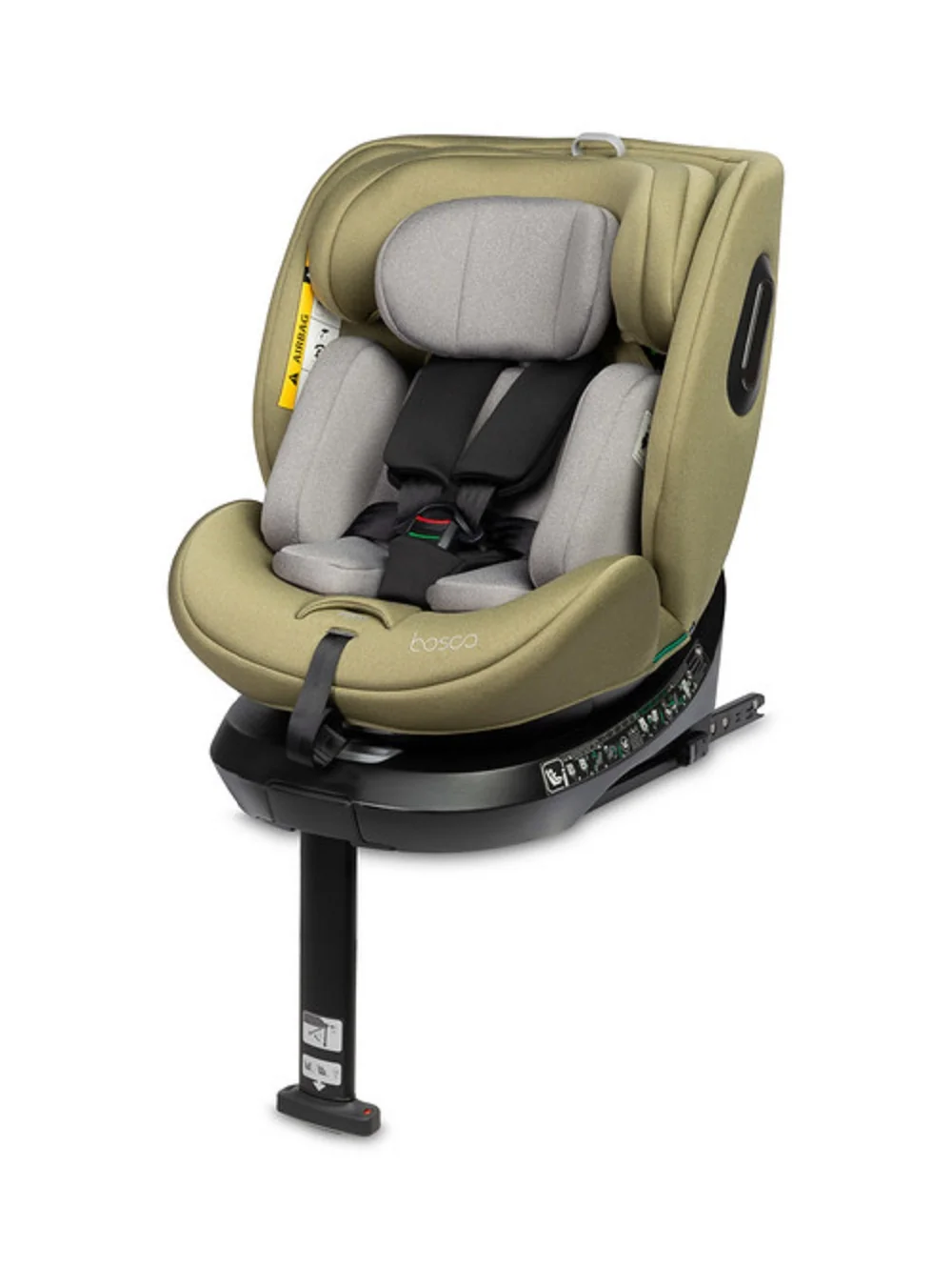 Autosedačka s isofixom BOSCO I-Size, 40-150cm, olivová