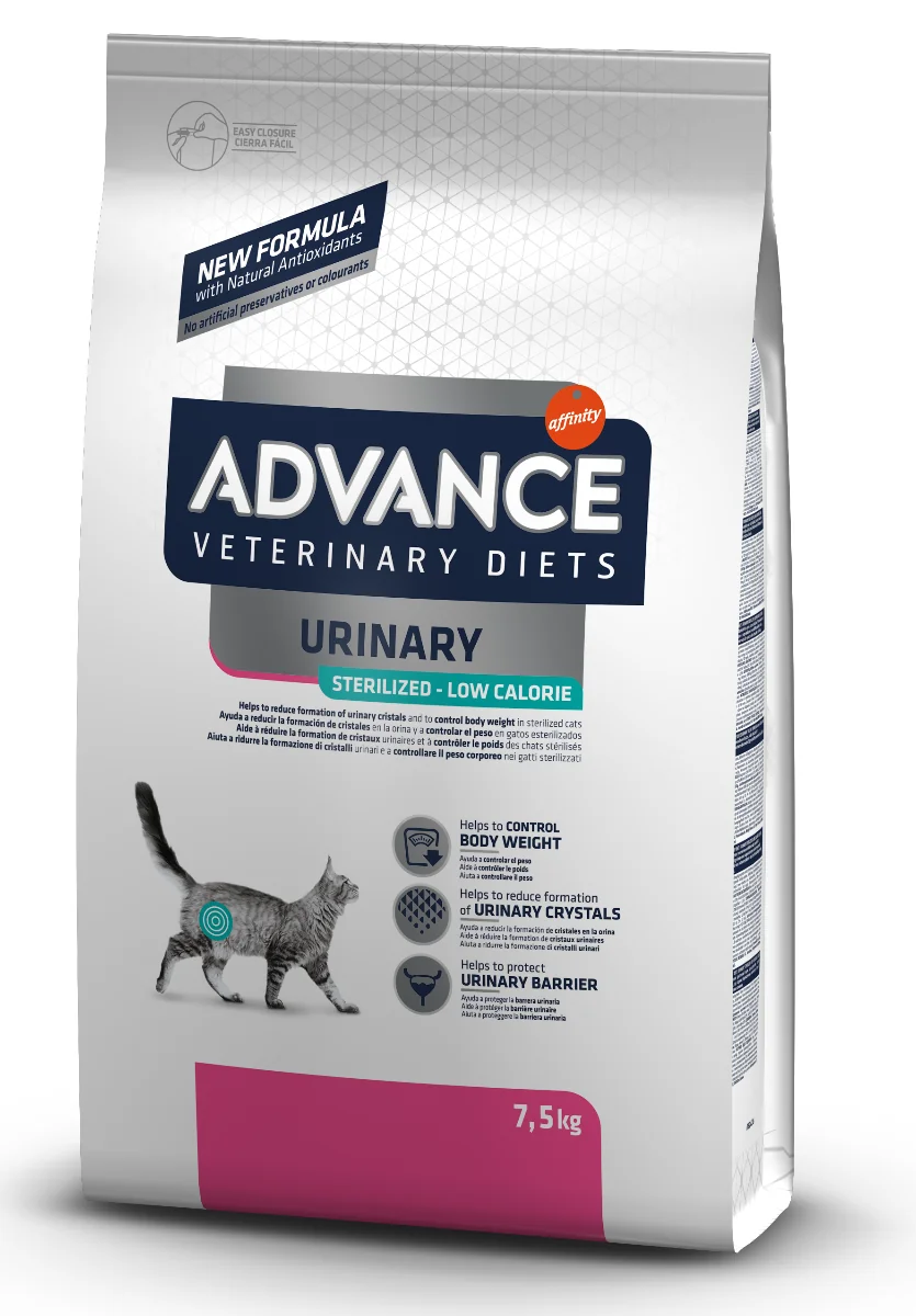 Advance-VD Cat Avet Cat Sterilized Urinary Low Calorie 7,5kg 1×7,5 kg, krmivo pre mačky