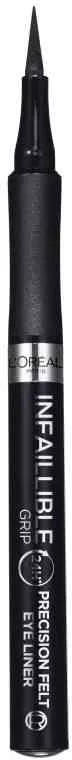 L'Oréal Paris Infaillible Grip 27H Precision Felt 01 black linka na oči