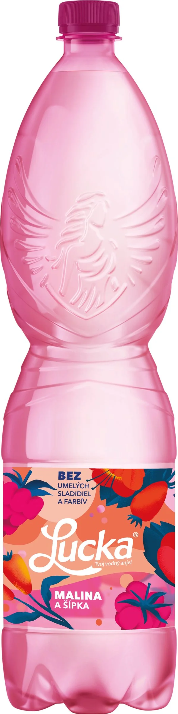 LUCKA - pramenitá voda s príchuťou MALINA A ŠÍPKA 1,5l 1×1500 ml, pramenitá voda ochutená