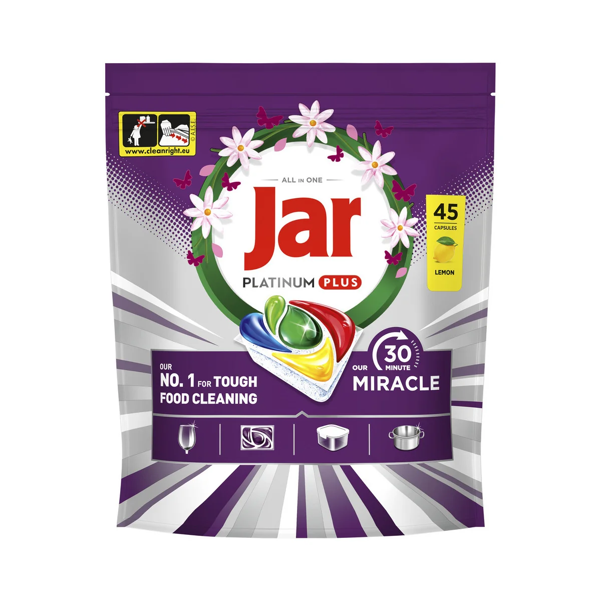 Jar 30 Platinum Plus Minute Miracle tablety do umývačky riadu 45 ks