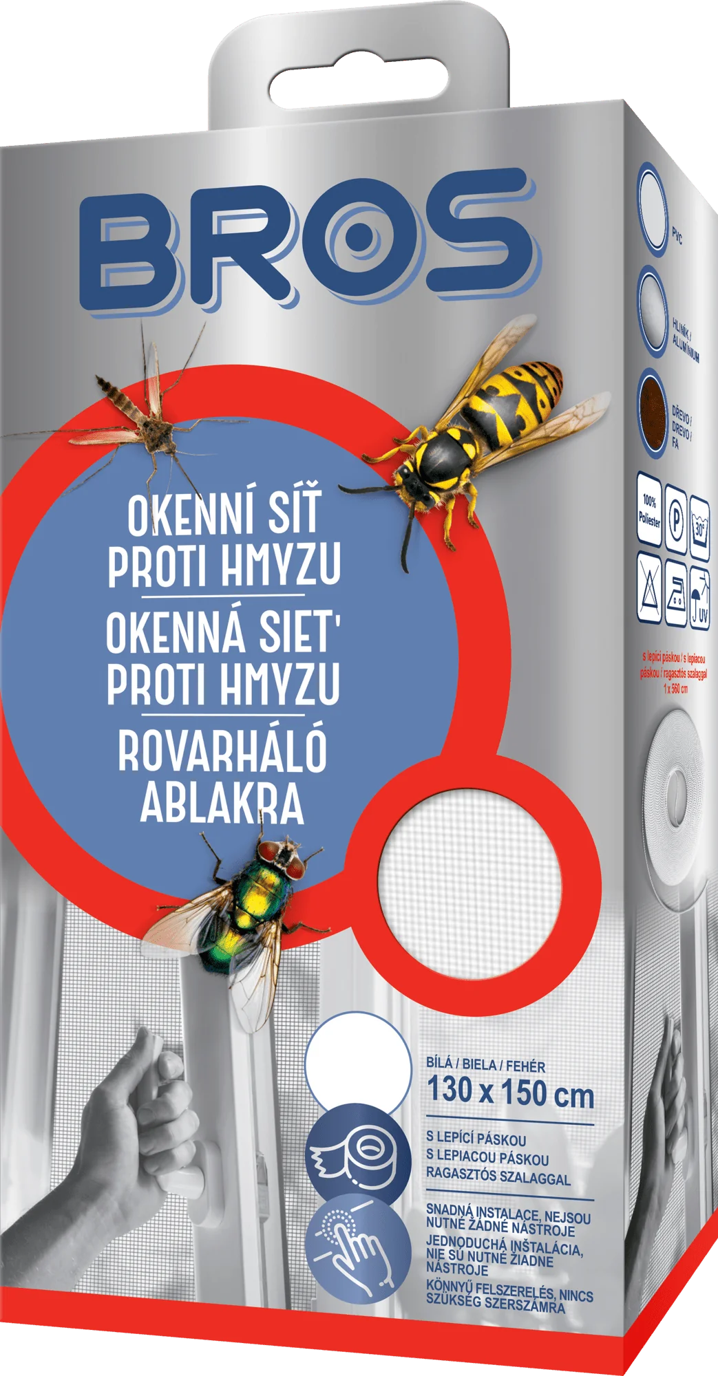 00487 Bros Okenná siet' proti hmyzu 130x150