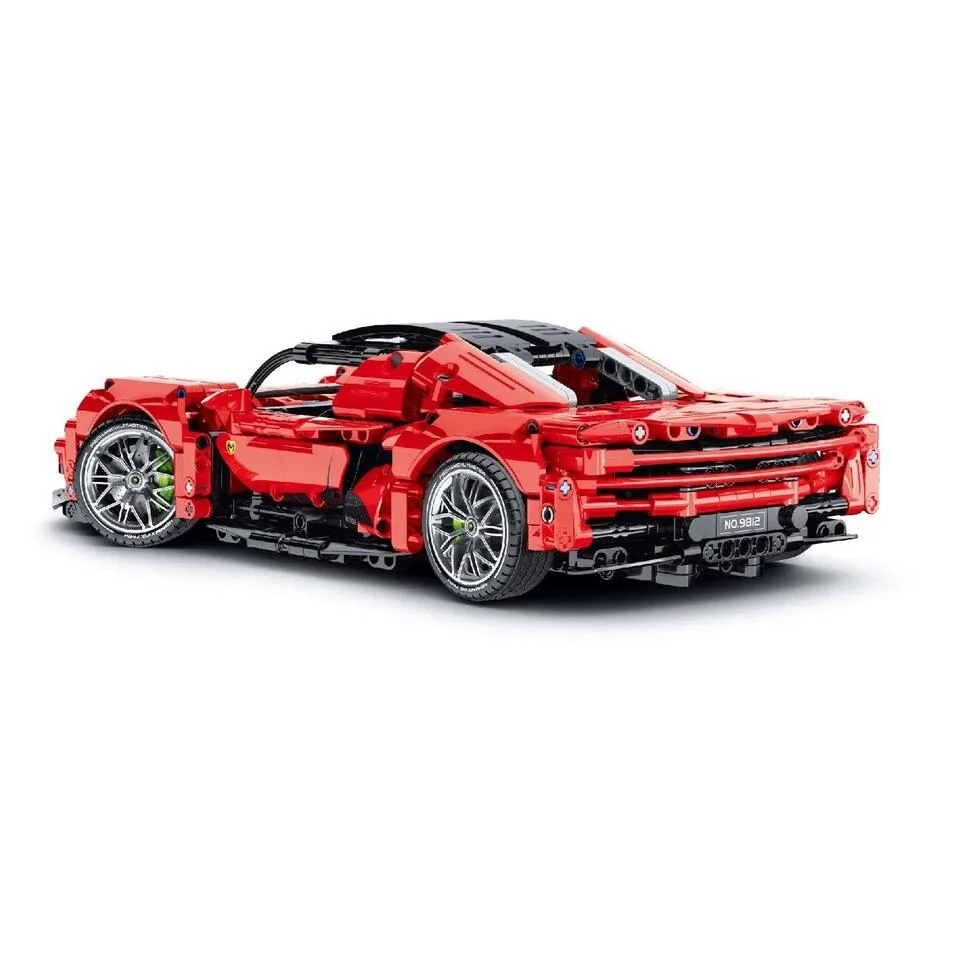 Športové auto červené mechanická stavebnica 1131 dielikov