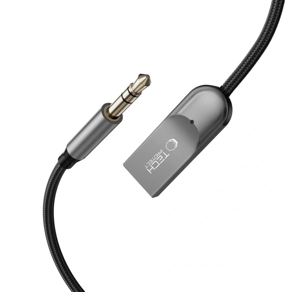 Tech-Protect AU04 Bluetooth audio adaptér, šedý