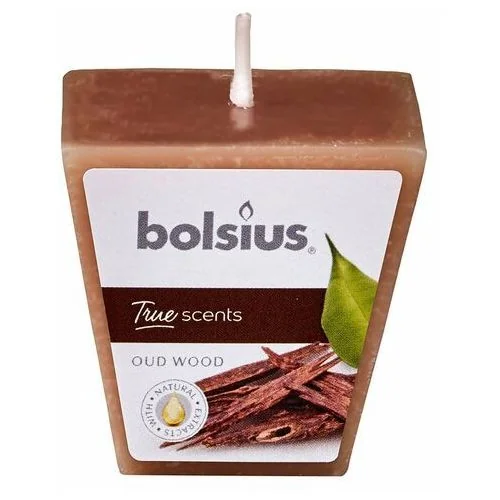 Bolsius Aromatic 2.0 Votiv 48mm Oud wood, vonná sviečka 1×1 ks, vonná sviečka