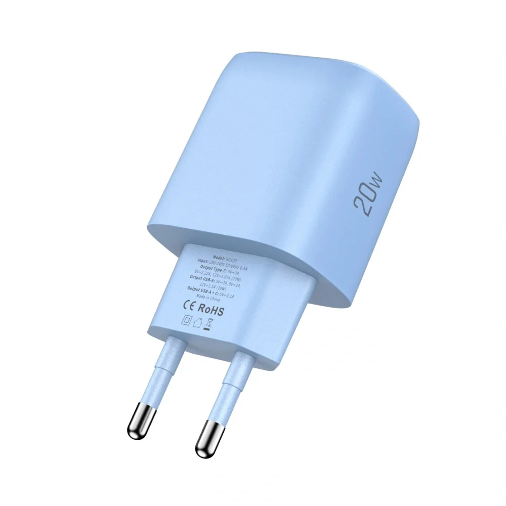 Tech-Protect NCA20 sieťová nabíjačka 20W PD QC, modrá