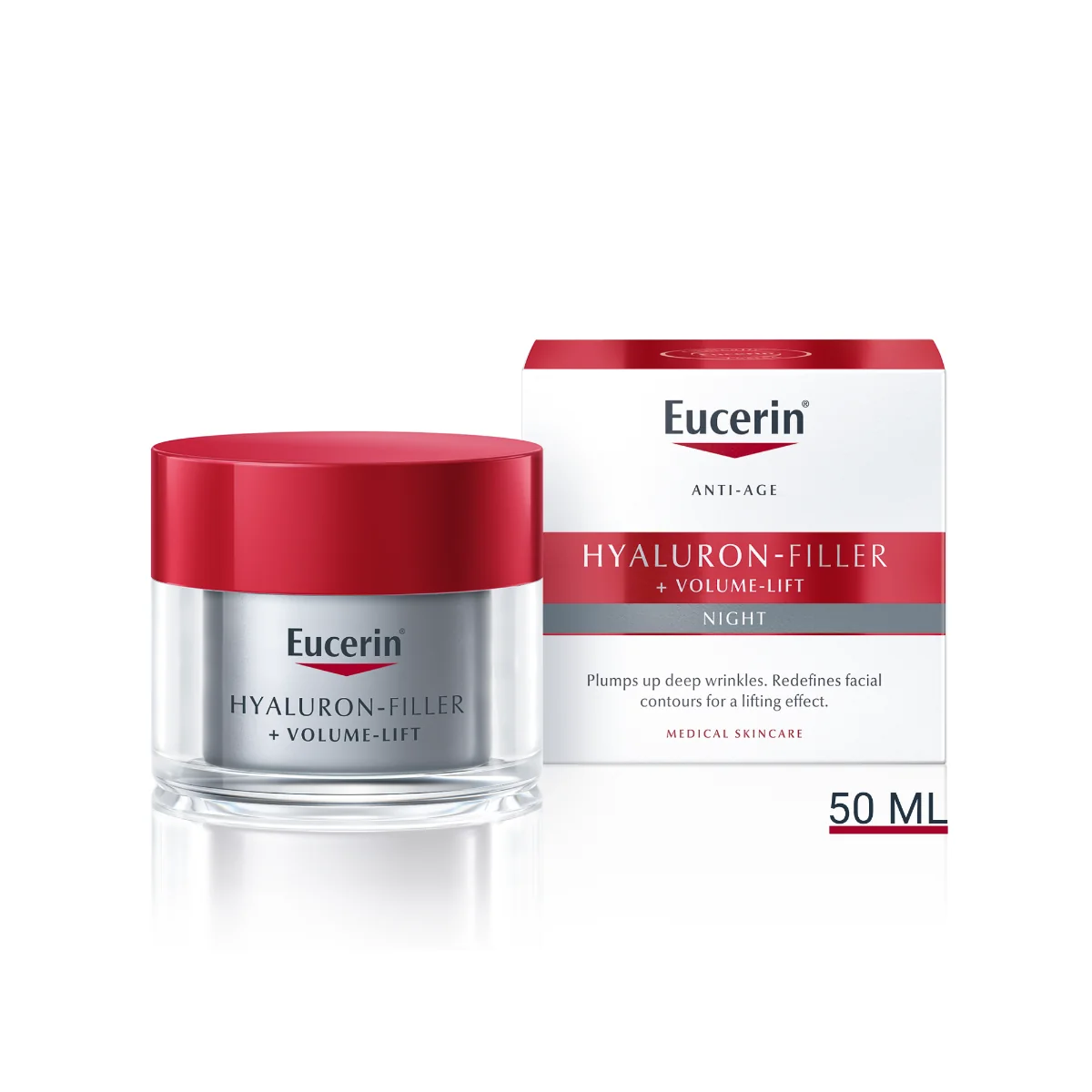 Eucerin HYALURON-FILLER + VOLUME-LIFT Nočný krém 1×50 ml, Anti-Age