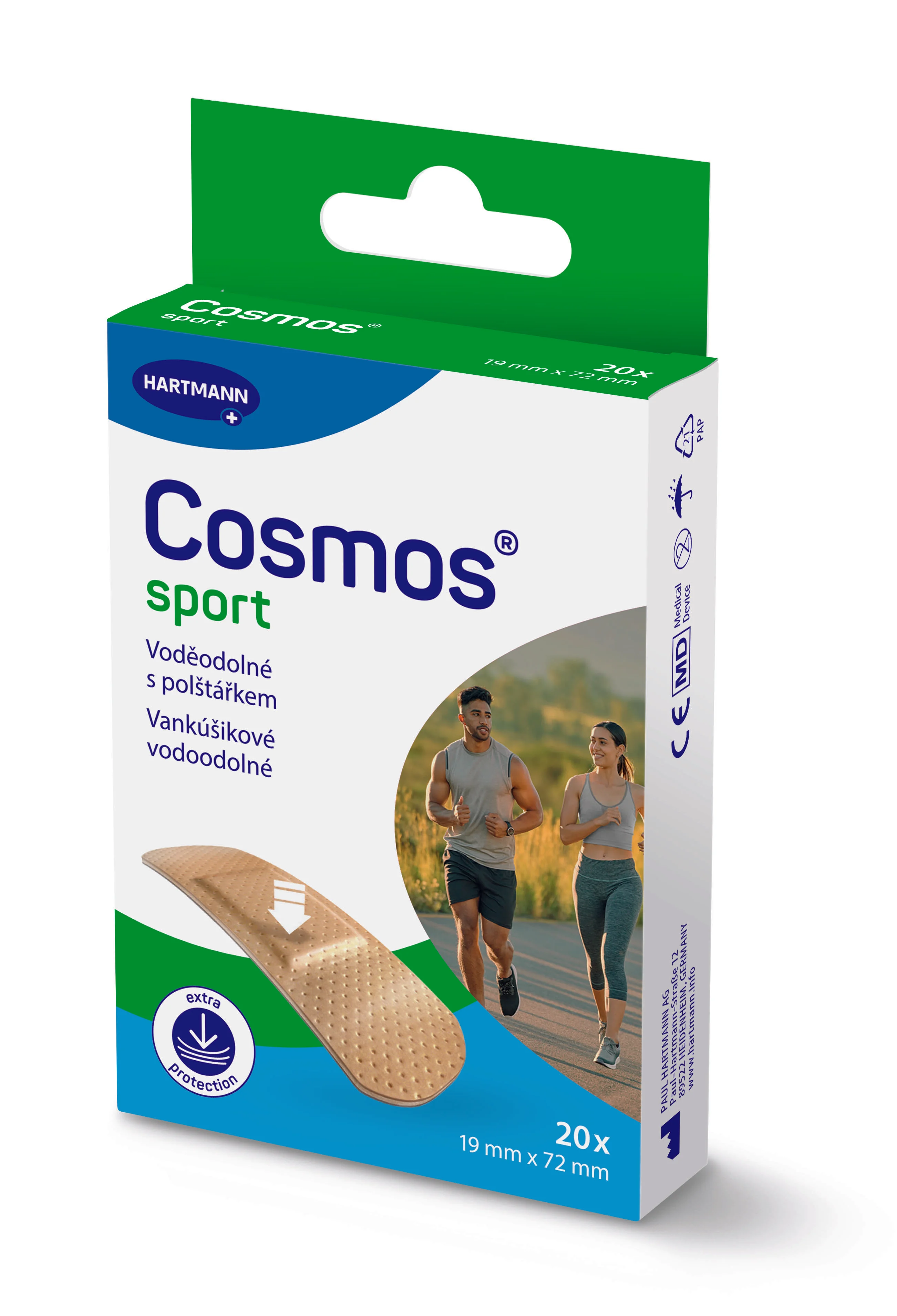Cosmos sport, delená náplasť na šport, 19 x 72 mm 1 ks