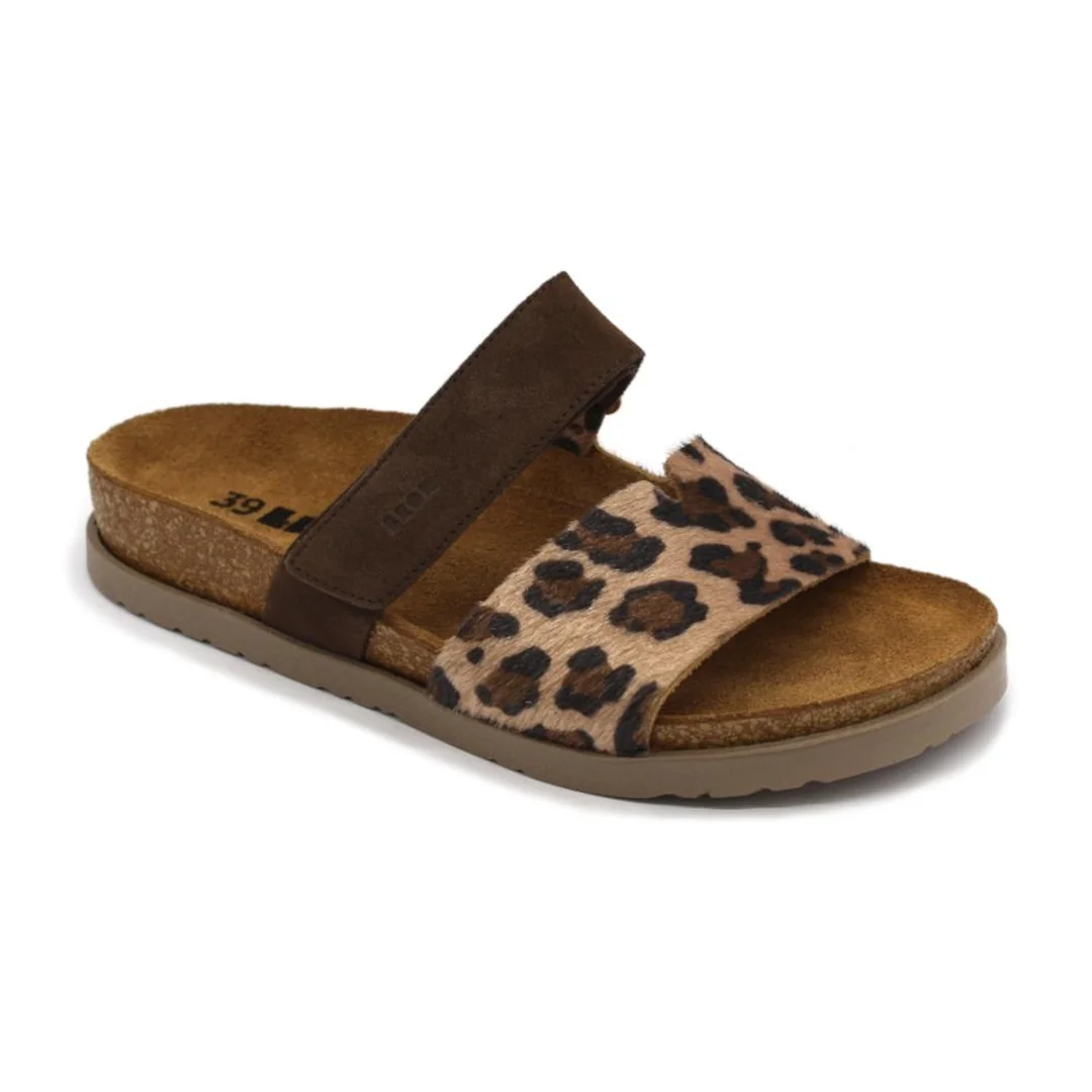 7021 Dámska zdravotná kožená obuv s prackou 41 - 26cm, hnedá, 3,5 cm