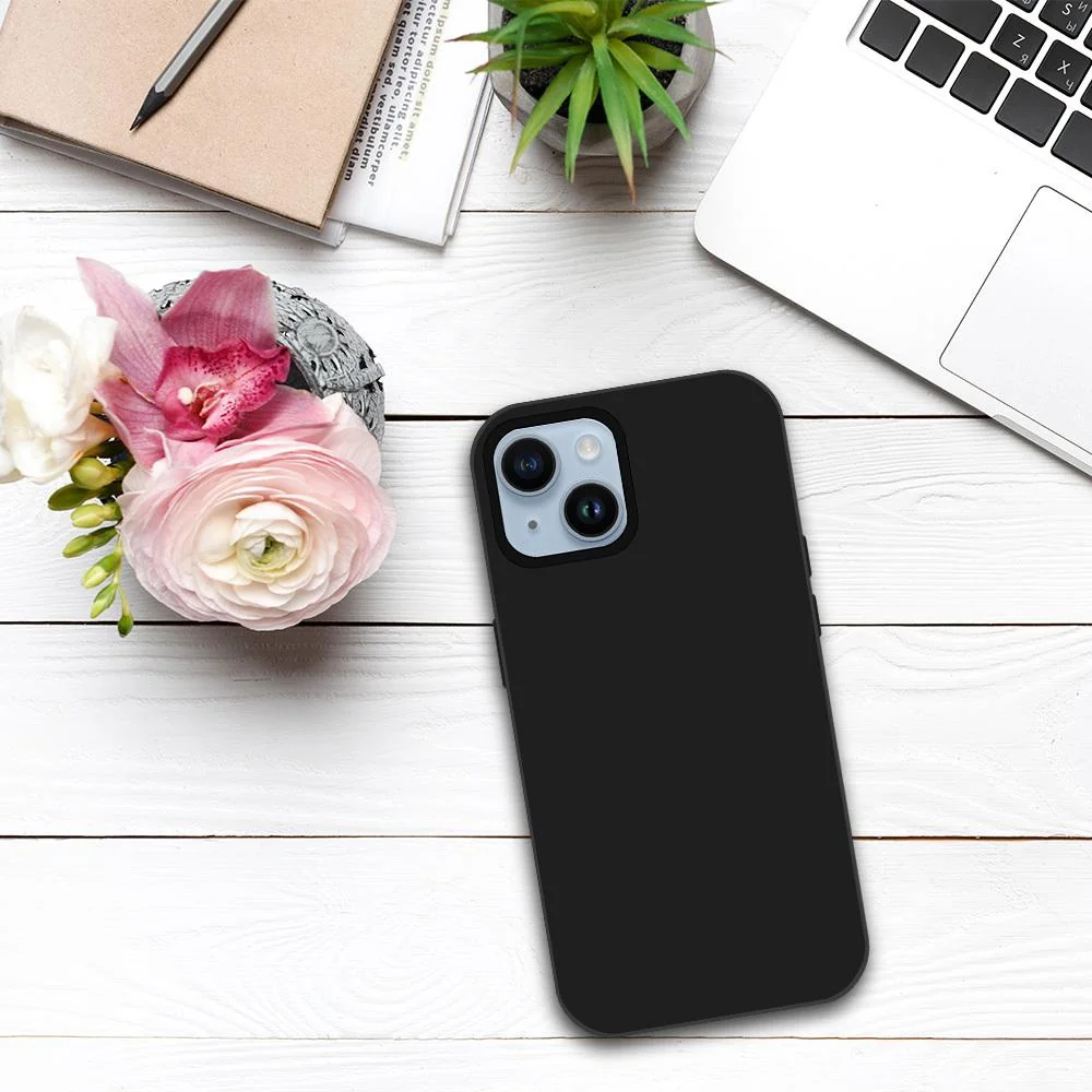 Prémiové silikonové pouzdro pre Apple iPhone 15 Plus - Čierna 1 x 1 ks