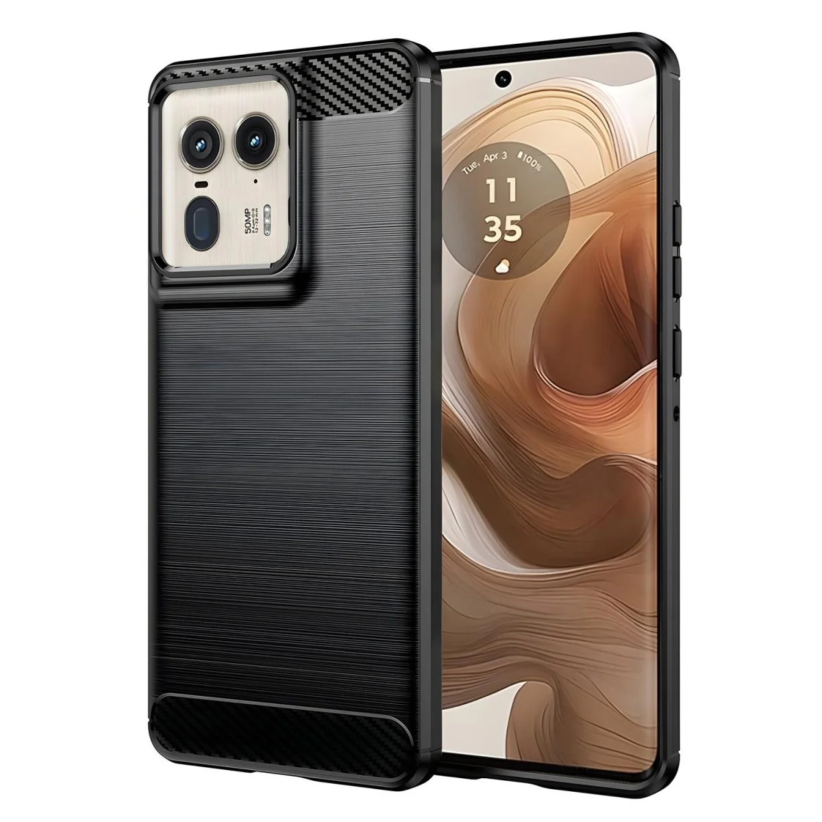 Carbon Shield TPU puzdro pre Motorola Edge 50 Ultra