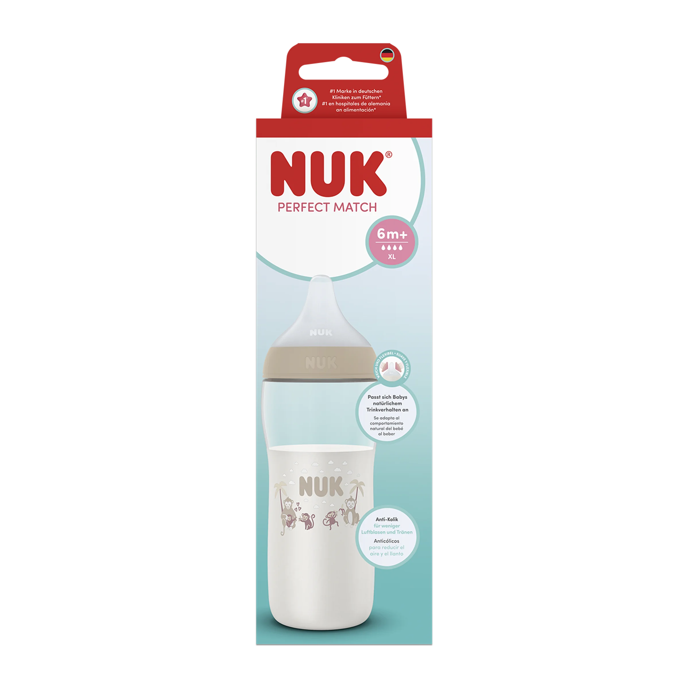 NUK flaša Perfect Match XL MONKEY 360 ml 1 ks