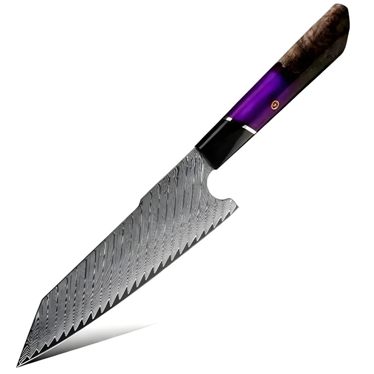 Damaškový kuchynský nôž Kiritsuke čepeľ 21,5cm, oceľ VG-10