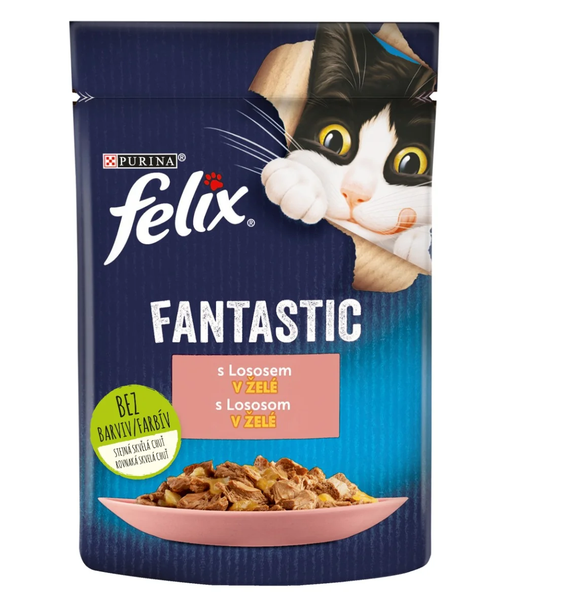 Felix Fantastic kapsička pre mačky losos v želé 85 g 1×85 g, kapsička pre mačky