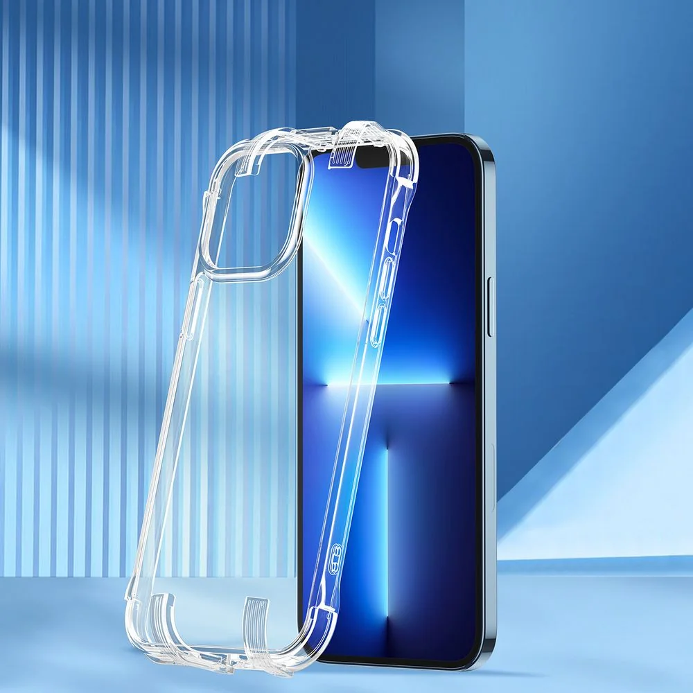 Joyroom Defender silikónový kryt na iPhone 13, priesvitný