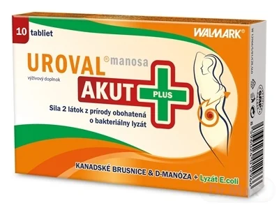 WALMARK UROVAL manosa AKUT PLUS 1×10 tbl, výživový doplnok