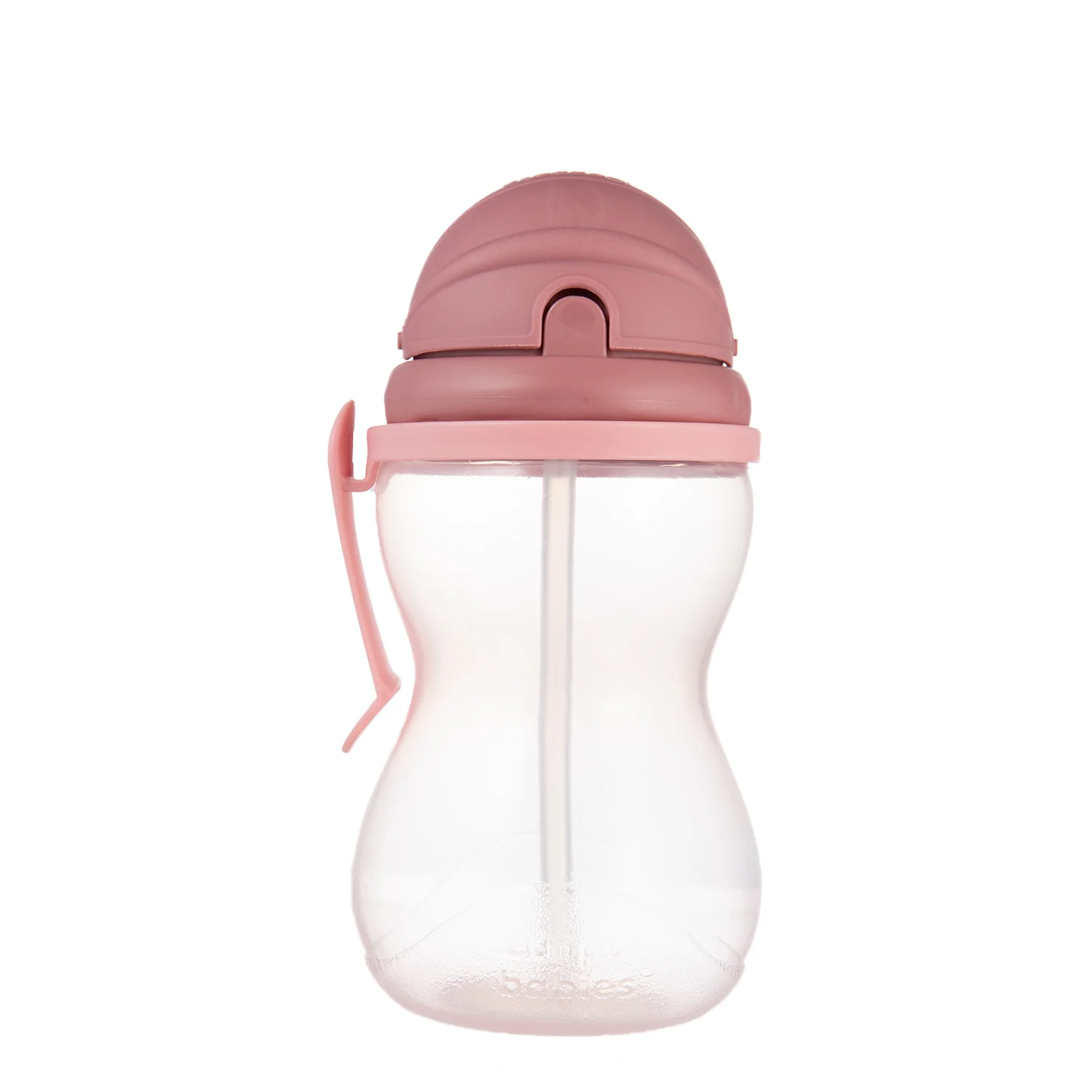 Canpol babies Športová fľaša so silikónovou slamkou 370ml 12m+ ružová 1 ks