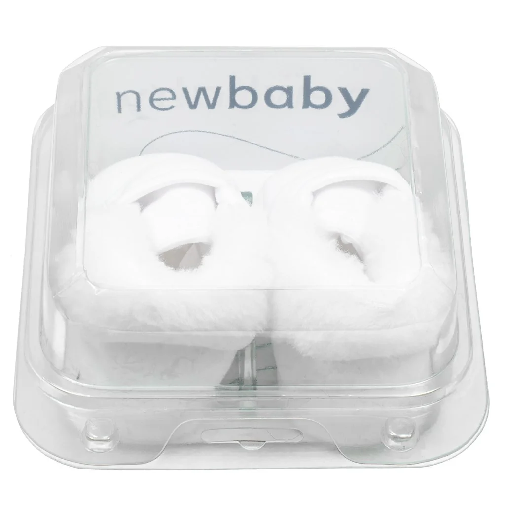 Dojčenské zimné semiškové capačky ku krstu New Baby 3-6 m