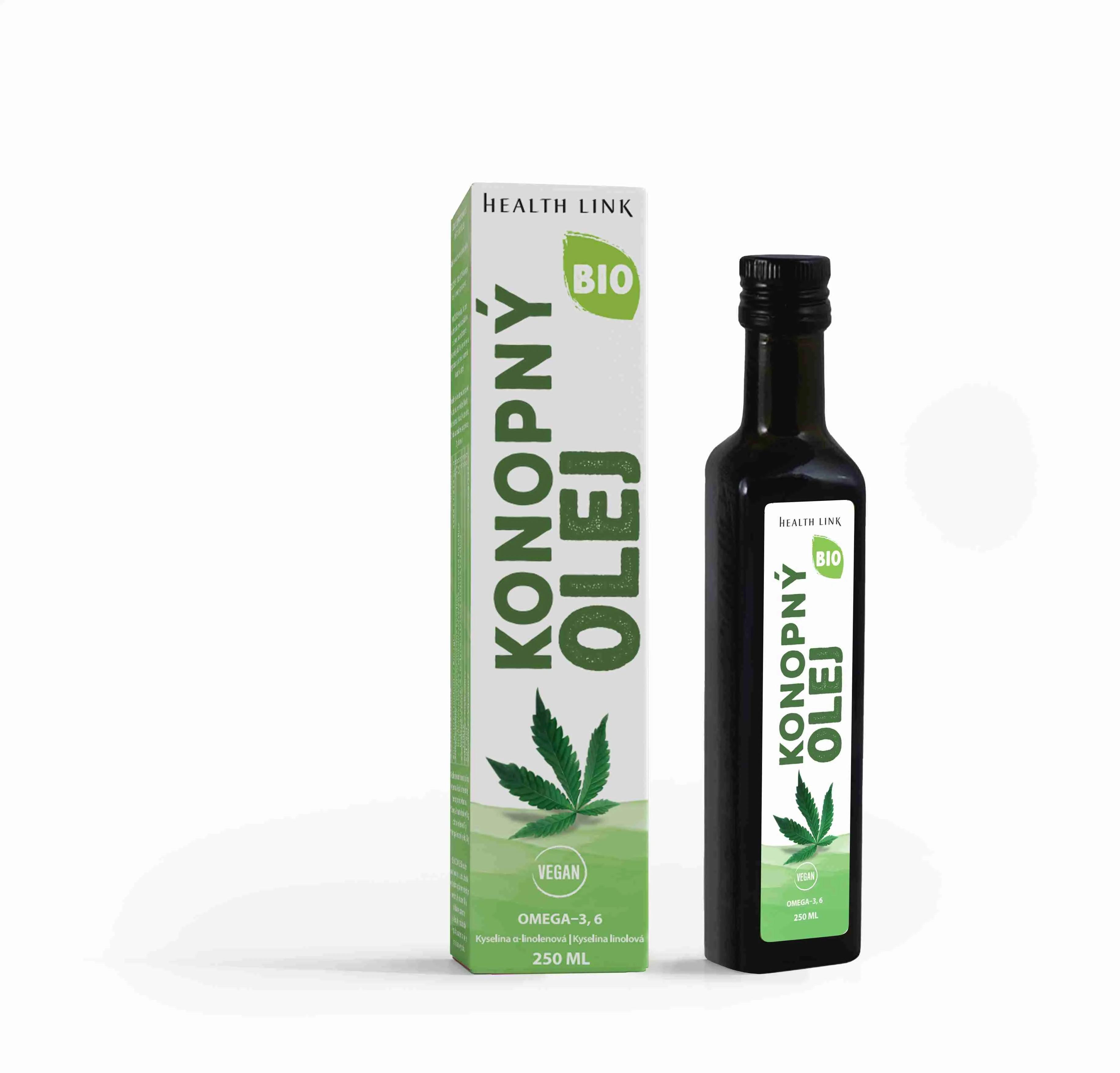 Health Link KONOPNÝ OLEJ 1×250 ml, konopný panenský olej