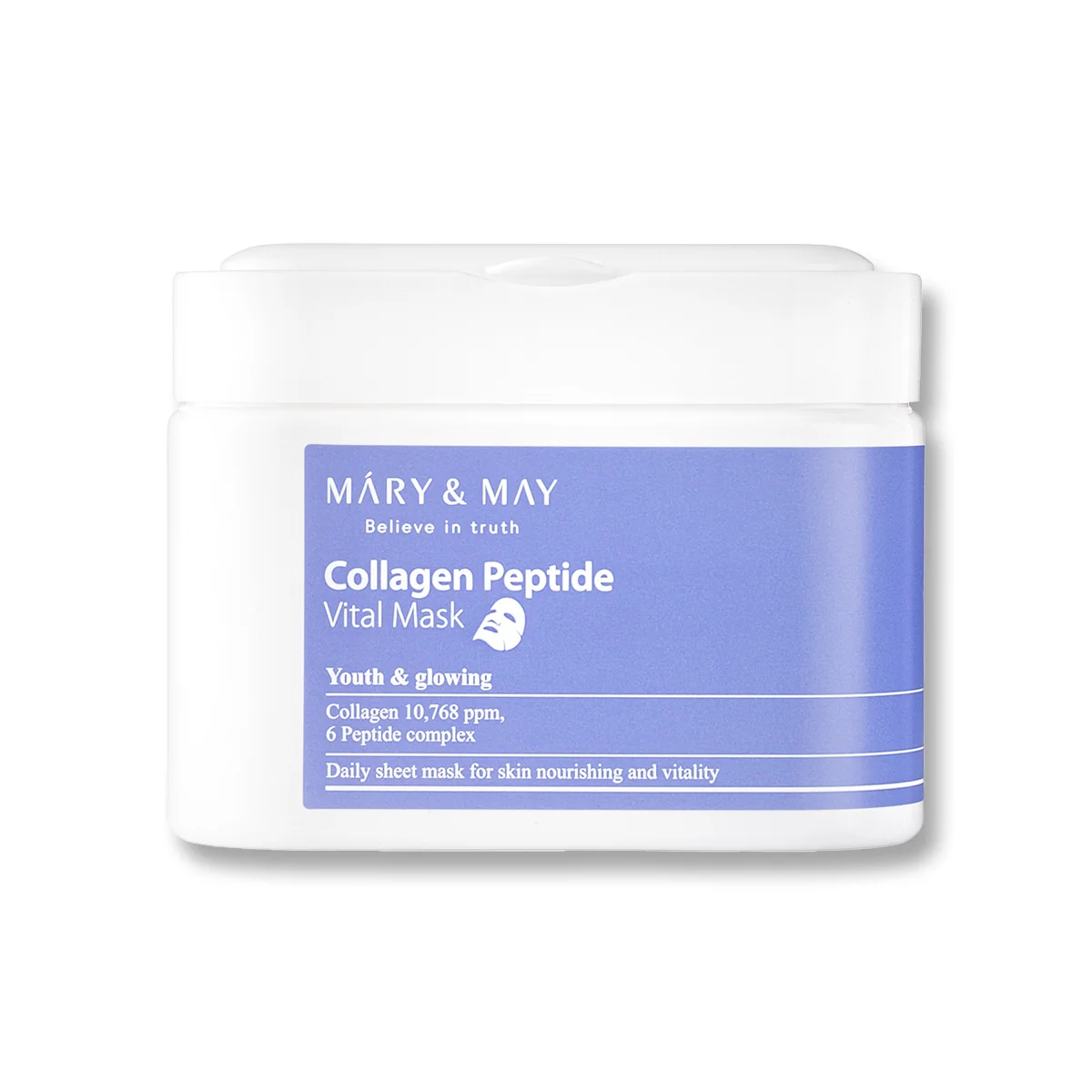 Mary & May Collagen Peptide Vital Mask kolagénová maska na pleť 30 ks