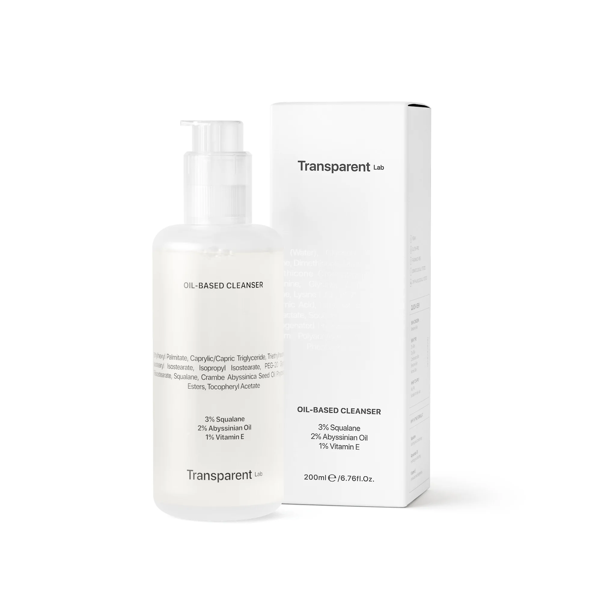 Transparent Lab OIL-BASE čistiaci pleťový olej na make-up 1×200 ml, čistiaci pleťový olej