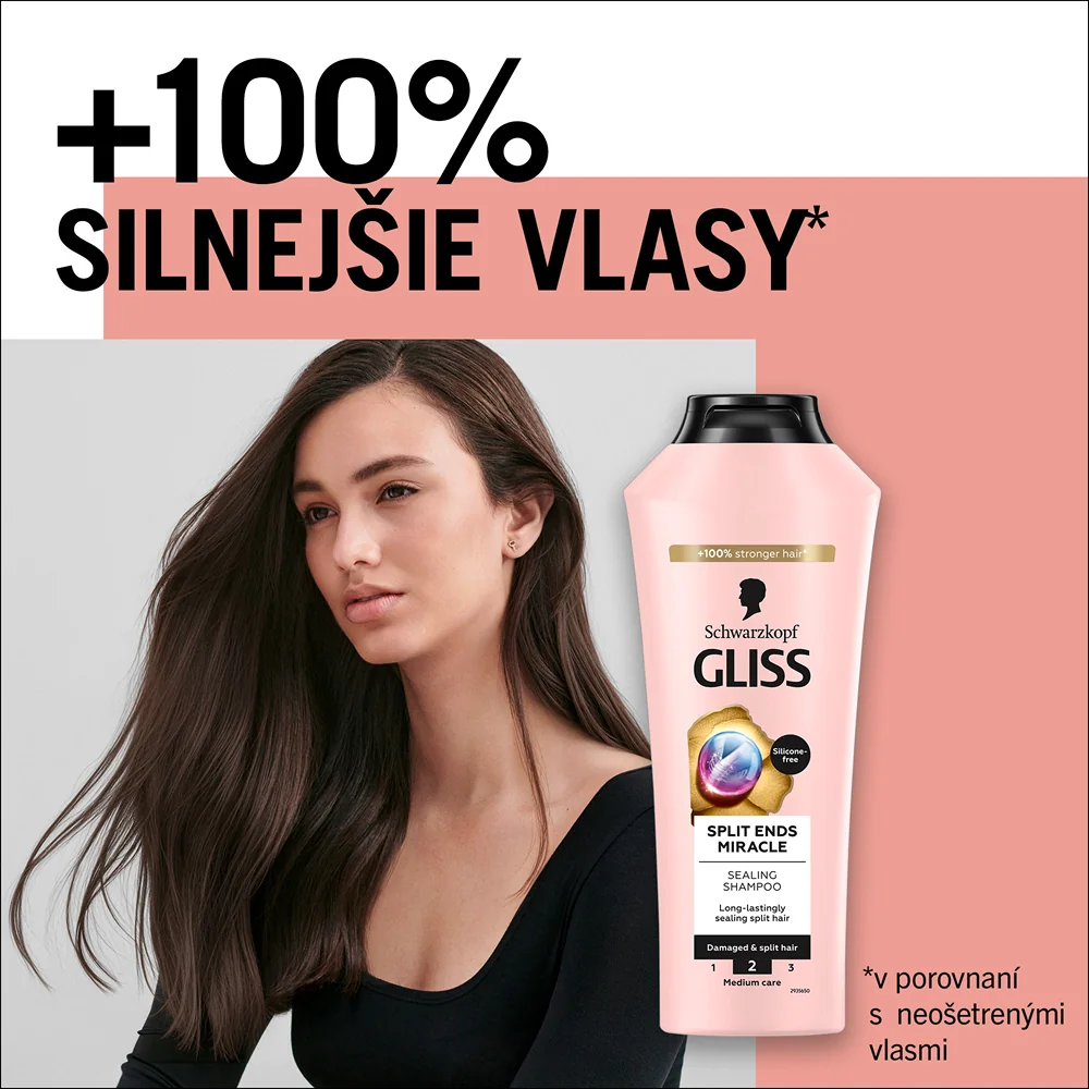Schwarzkopf Gliss šampón Split Ends Miracle 1×400 ml, šampón