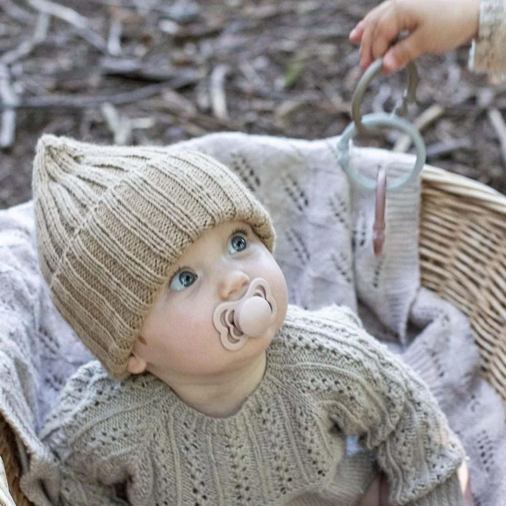 BIBS Supreme cumlíky z prírodného kaučuku 2ks veľkosť 1 - Vanilla / Dark Oak