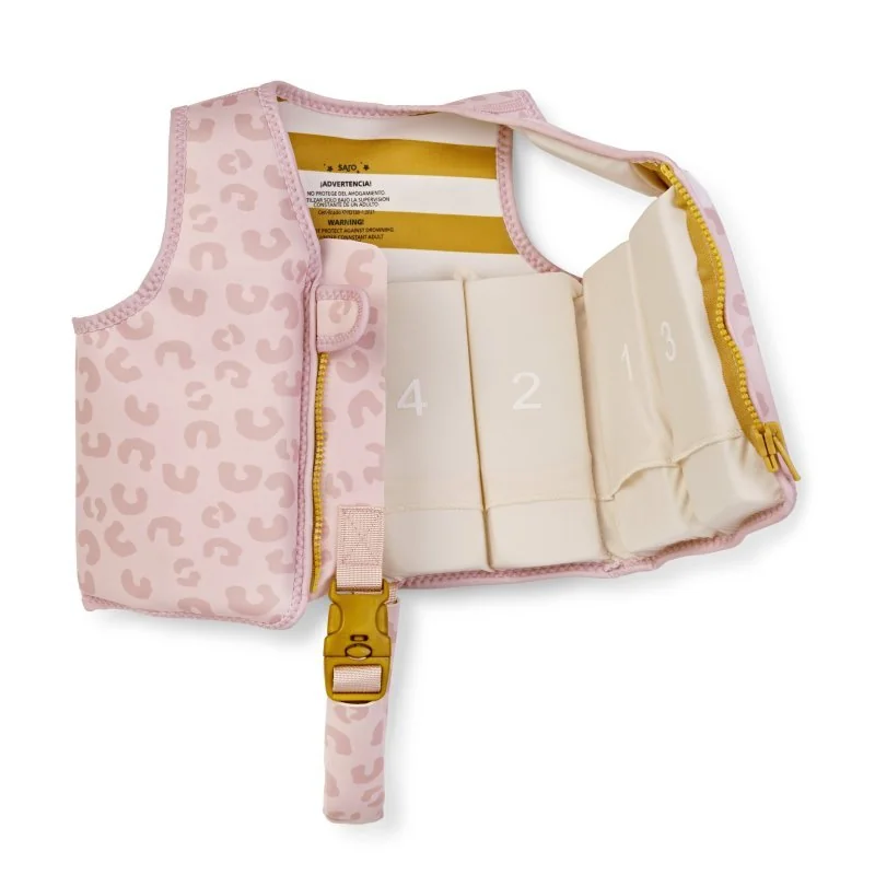 Saro Baby plavecká neoprénová vesta s UV ochranou (3-6r) Tropicool Pink