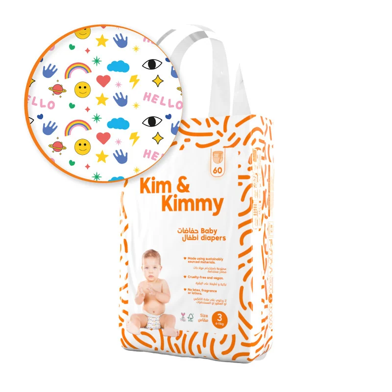 Kim & Kimmy - detské plienky, veľkosť 3, 6kg-11kg 60 ks