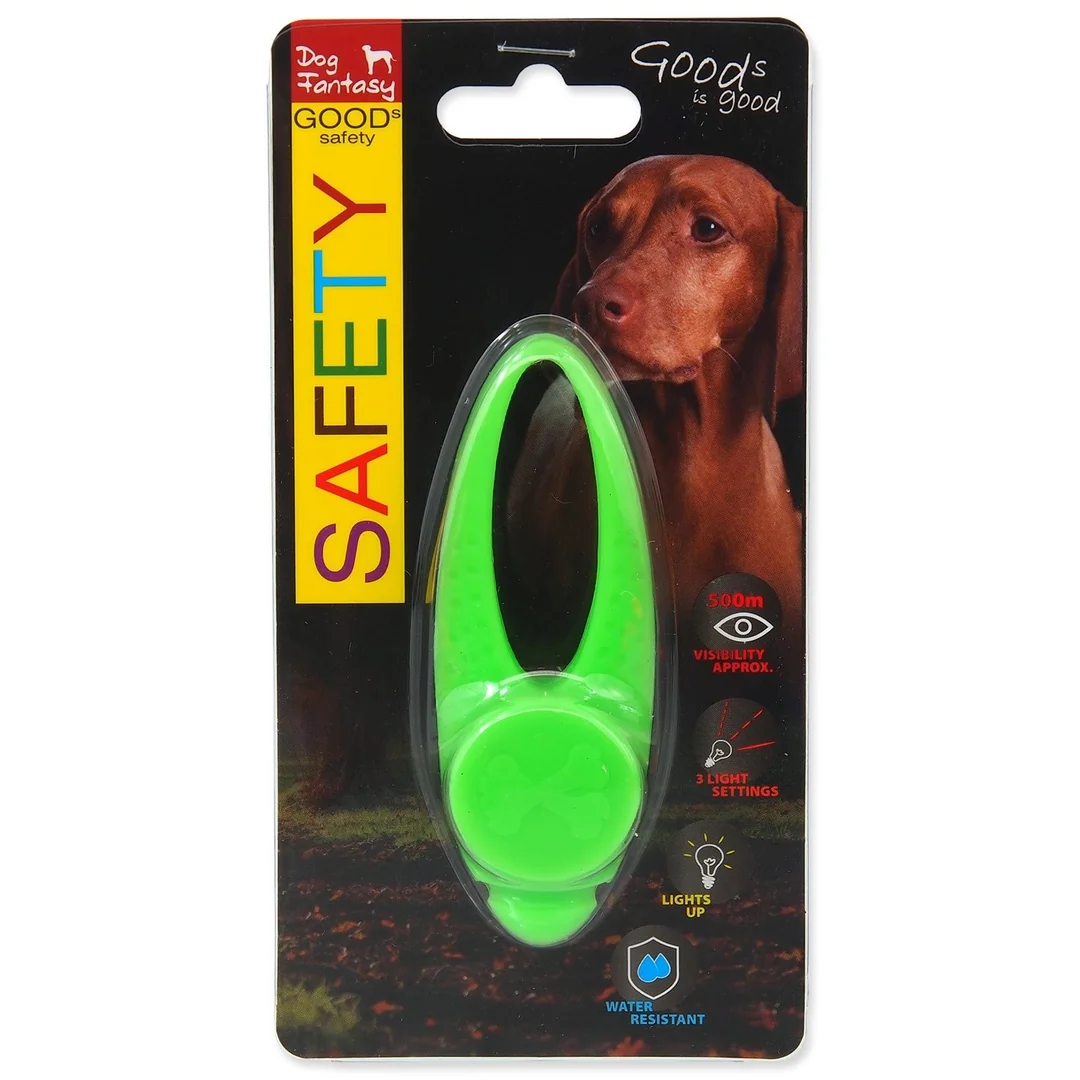 Prívesok Dog Fantasy LED silikón zelený 8cm
