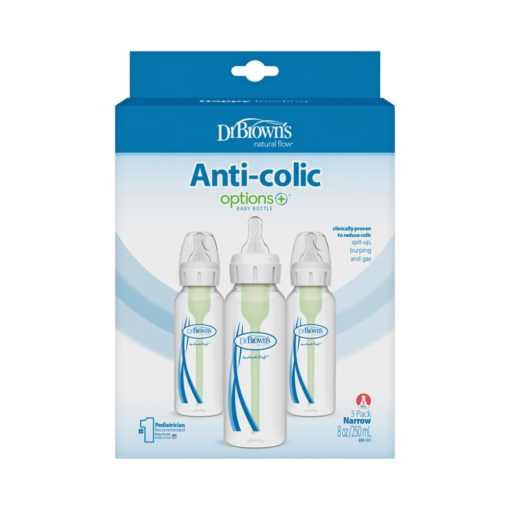 Dojčenská Antikoliková fľaša Options+ 250ml BPA FREE 3 ks (SB83005-P3)