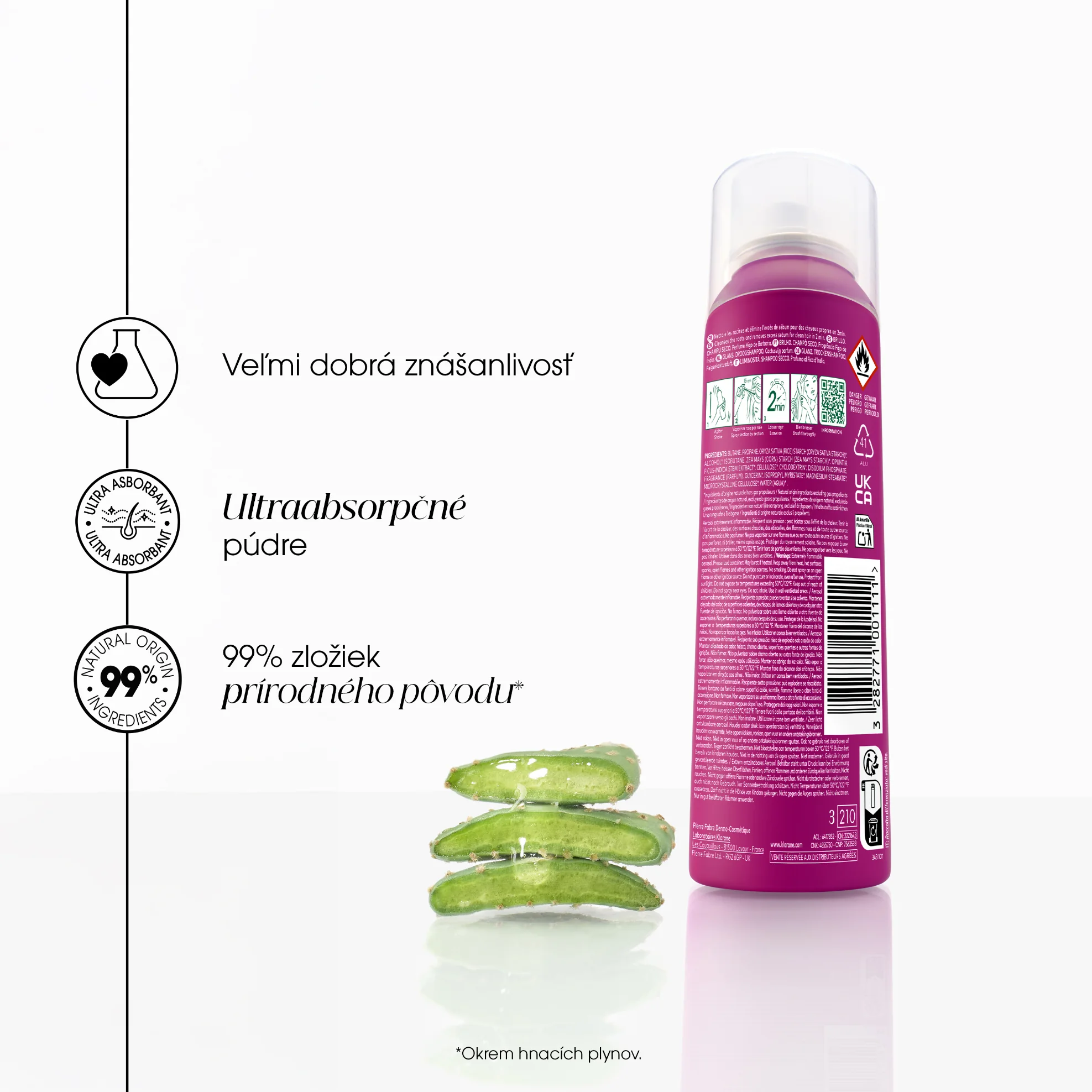 KLORANE SUCHÝ ŠAMPÓN rozjasňujúci s opunciiou 150 ml