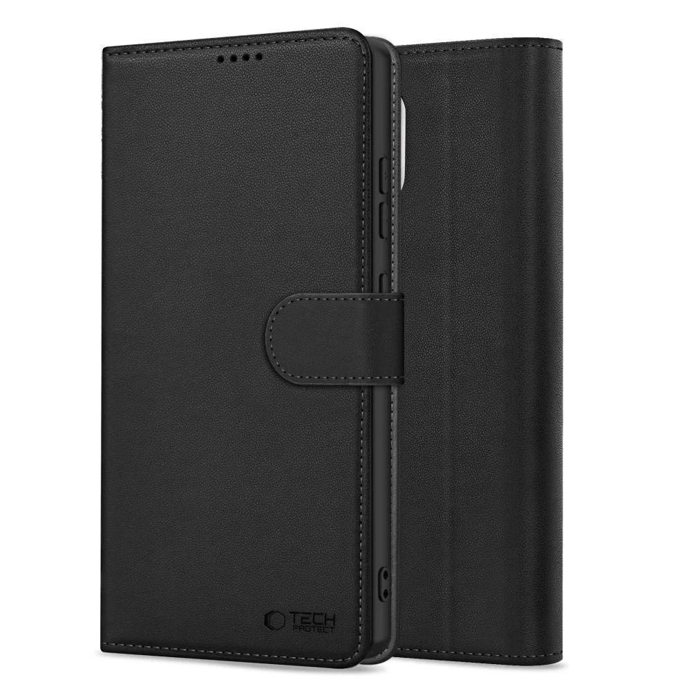 Obal na Xiaomi 15T s funkciou stojana Čierna, eko-koža