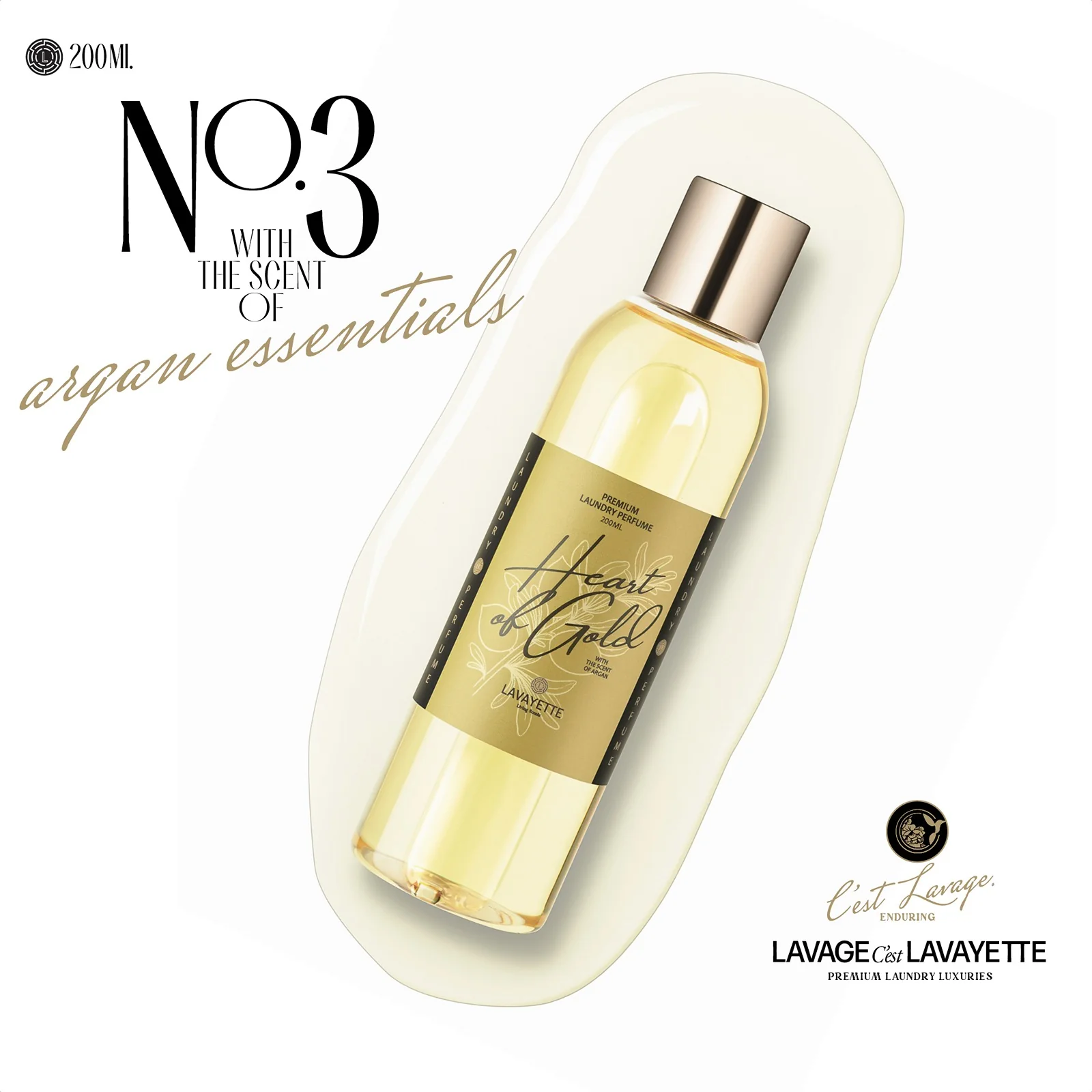 Parfum do prania Heart of Gold 03 s vôňou argánu - 200ml
