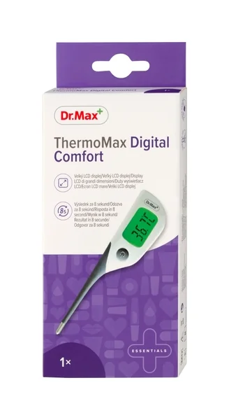 Dr. Max ThermoMax Digital Comfort 1×1 ks, digitálny teplomer s ohybnou špičkou