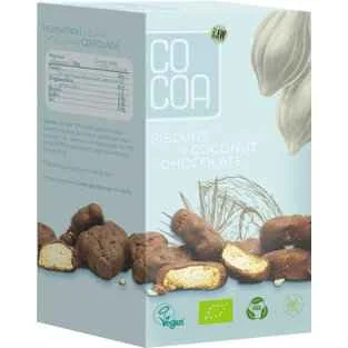 COCOA Chrumkavé Mini sušienky v kokosovej čokoláde BIO 80g 1×80 g, sušienky v kokosovej čokoláde