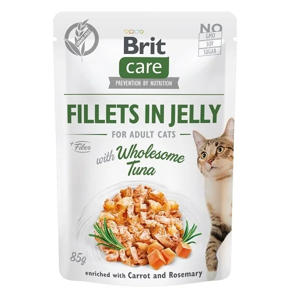 Brit Kapsička Care Cat Fillets In Jelly With Wholesome Tuna 85g 1×85 g