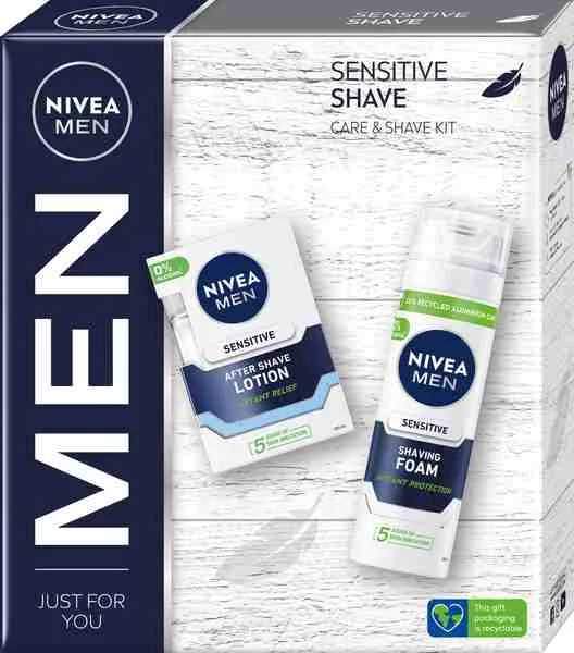NIVEA MEN BOX LOTION SENSITIVE 1×1 ks, darčekové balenie