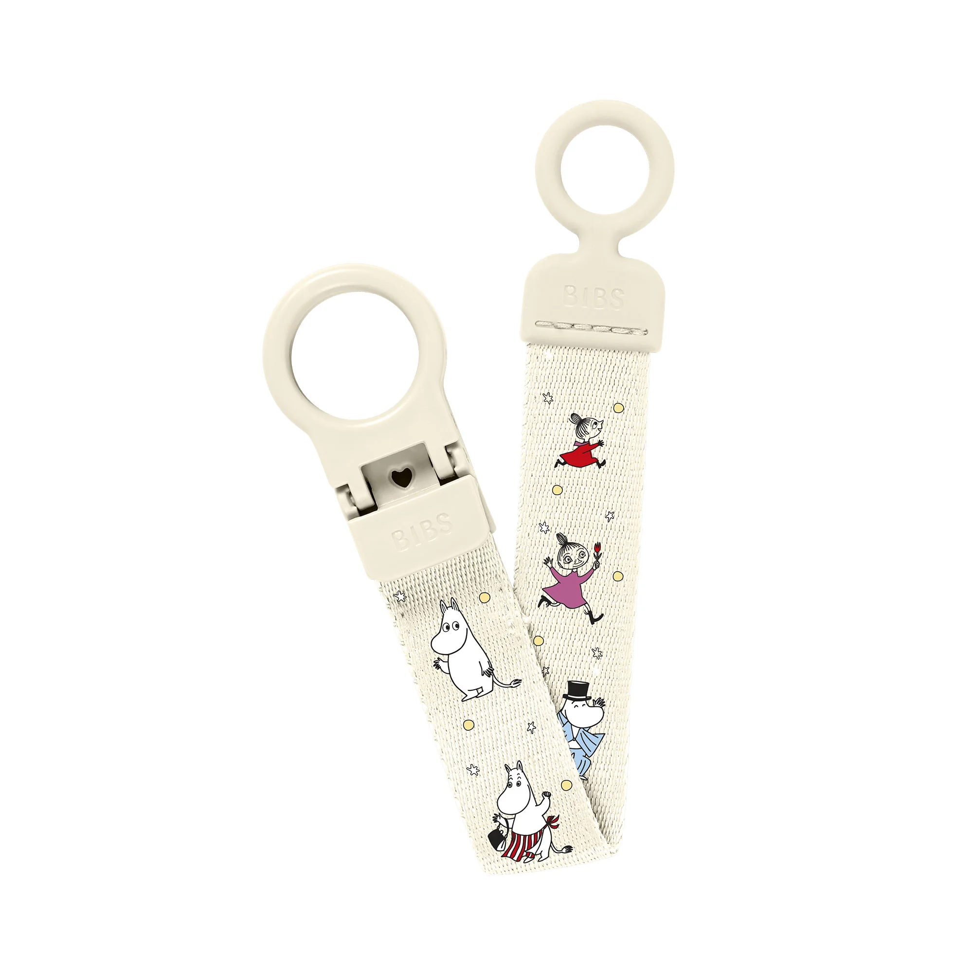 BIBS x Moomin Loop klip na cumlík Ivory
