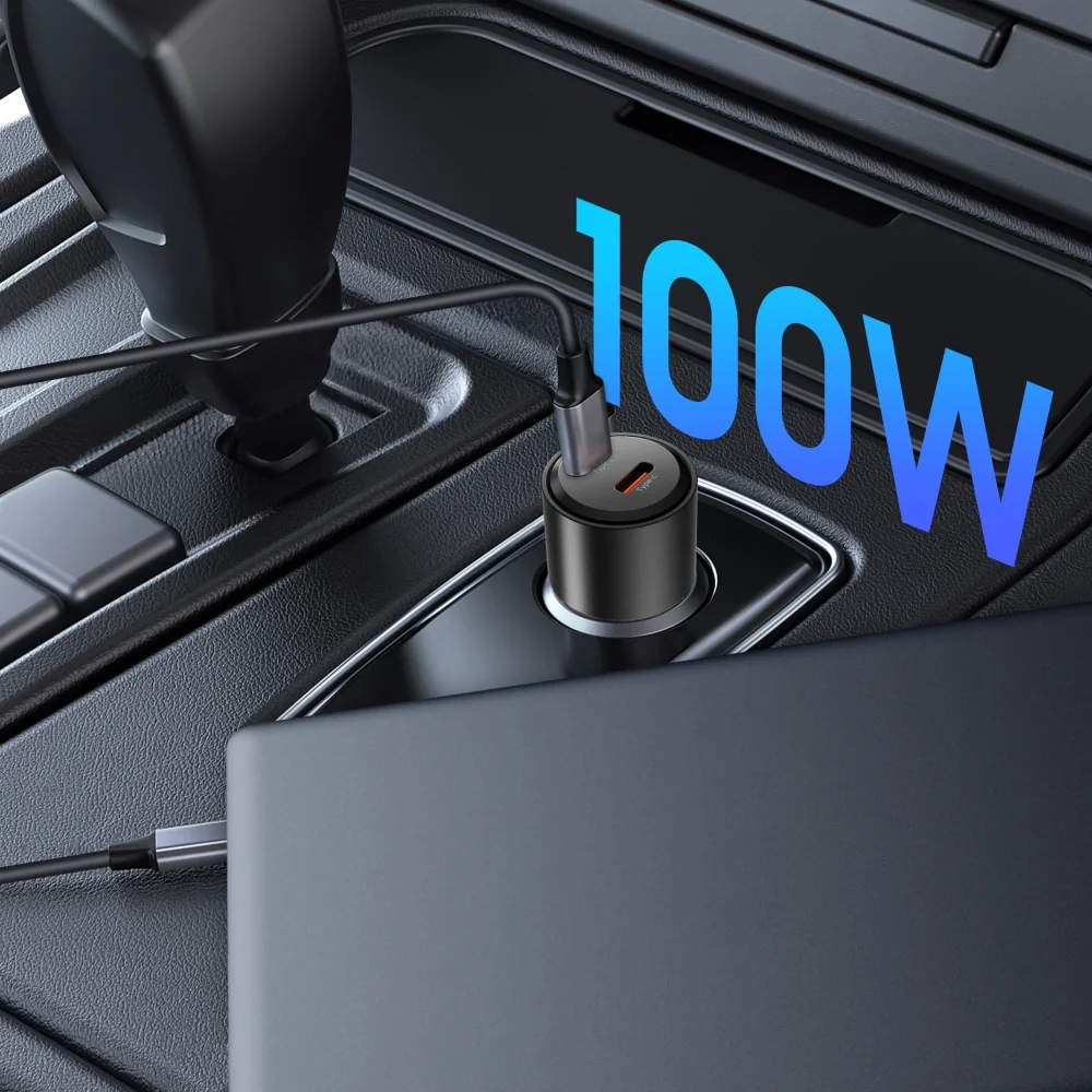 Tech-Protect CC03 autonabíjačka 2x USB-C 100W PD, čierna