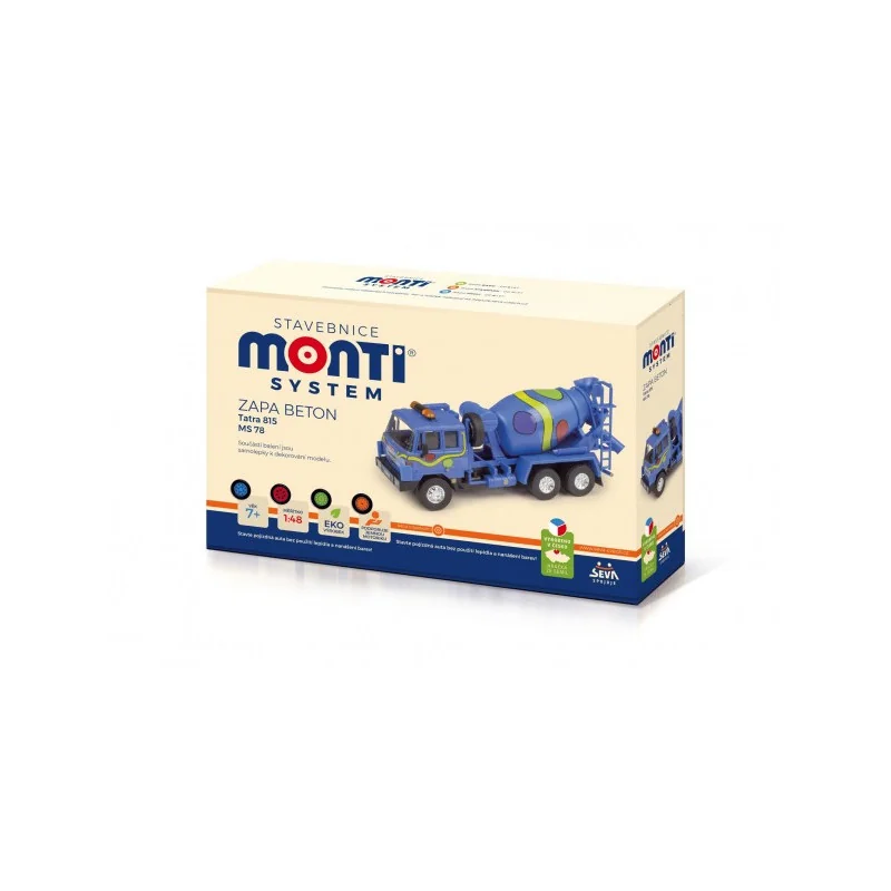 SEVA Stavebnica Monti System MS 78 Tatra 815 Zapa betón 1:48 v krabici 32x22x8cm