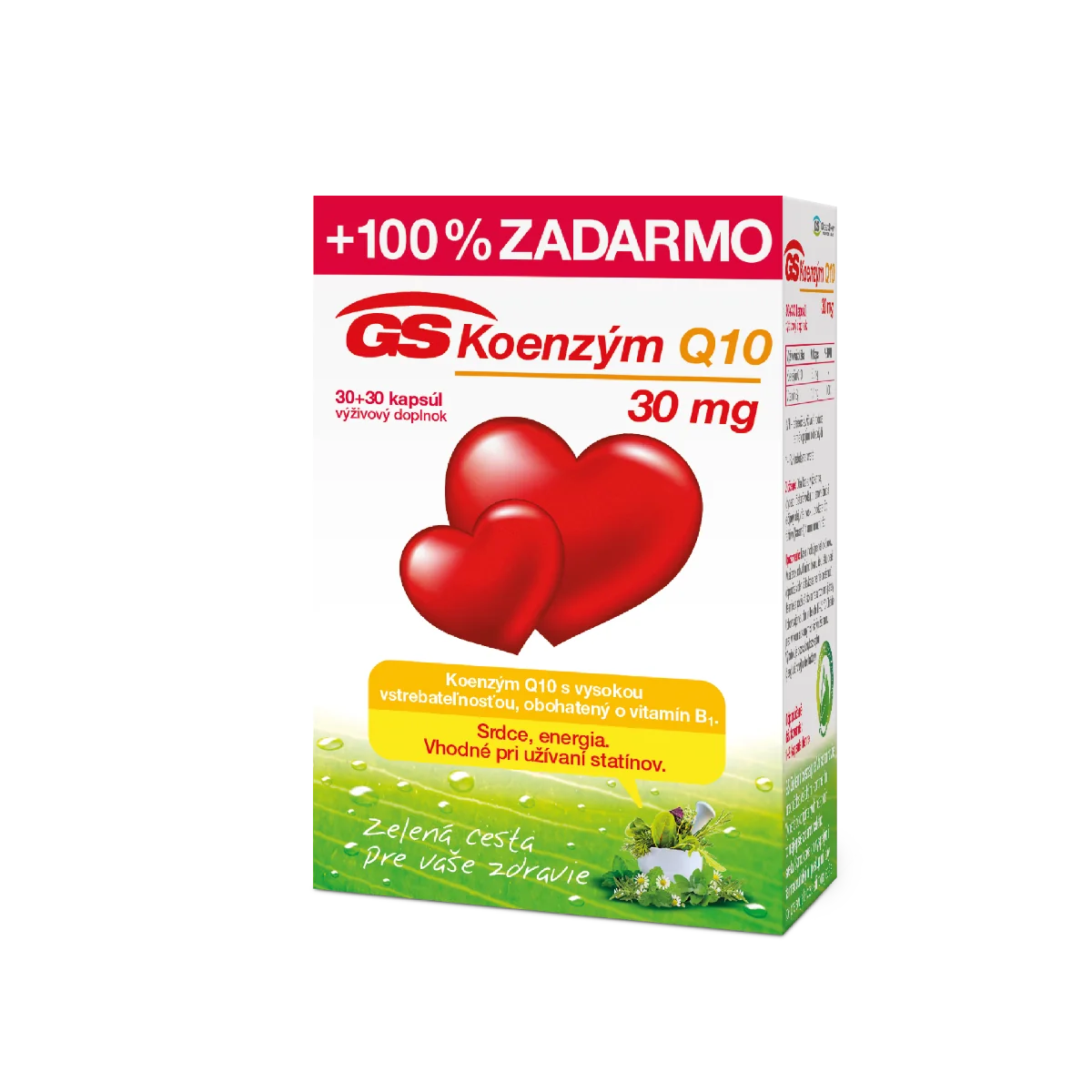 GS Koenzým Q10 30 mg NOVÝ 1×60 cps, výživový doplnok