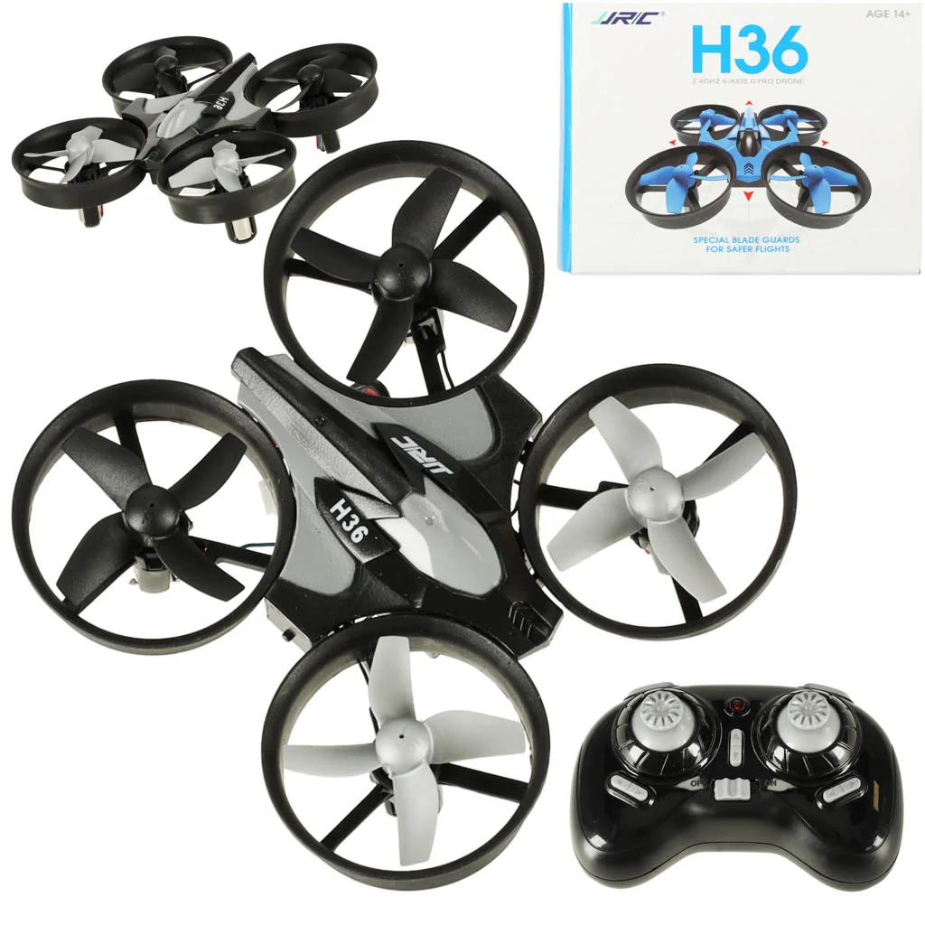 Diaľkovo Ovládaný Mini Dron - Mini Dron JJRC H36 RC, Diaľkovo Ovládaný, 2,4 GHz, 4CH, 6 Osí, Čierny