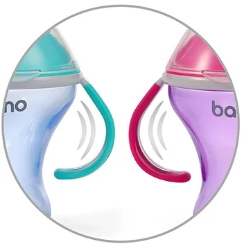 BABYONO Hrnček netečúci s mäkkým náustkom Natural Nursing 180 ml tyrkysová 1×1 ks, hrnček pre deti