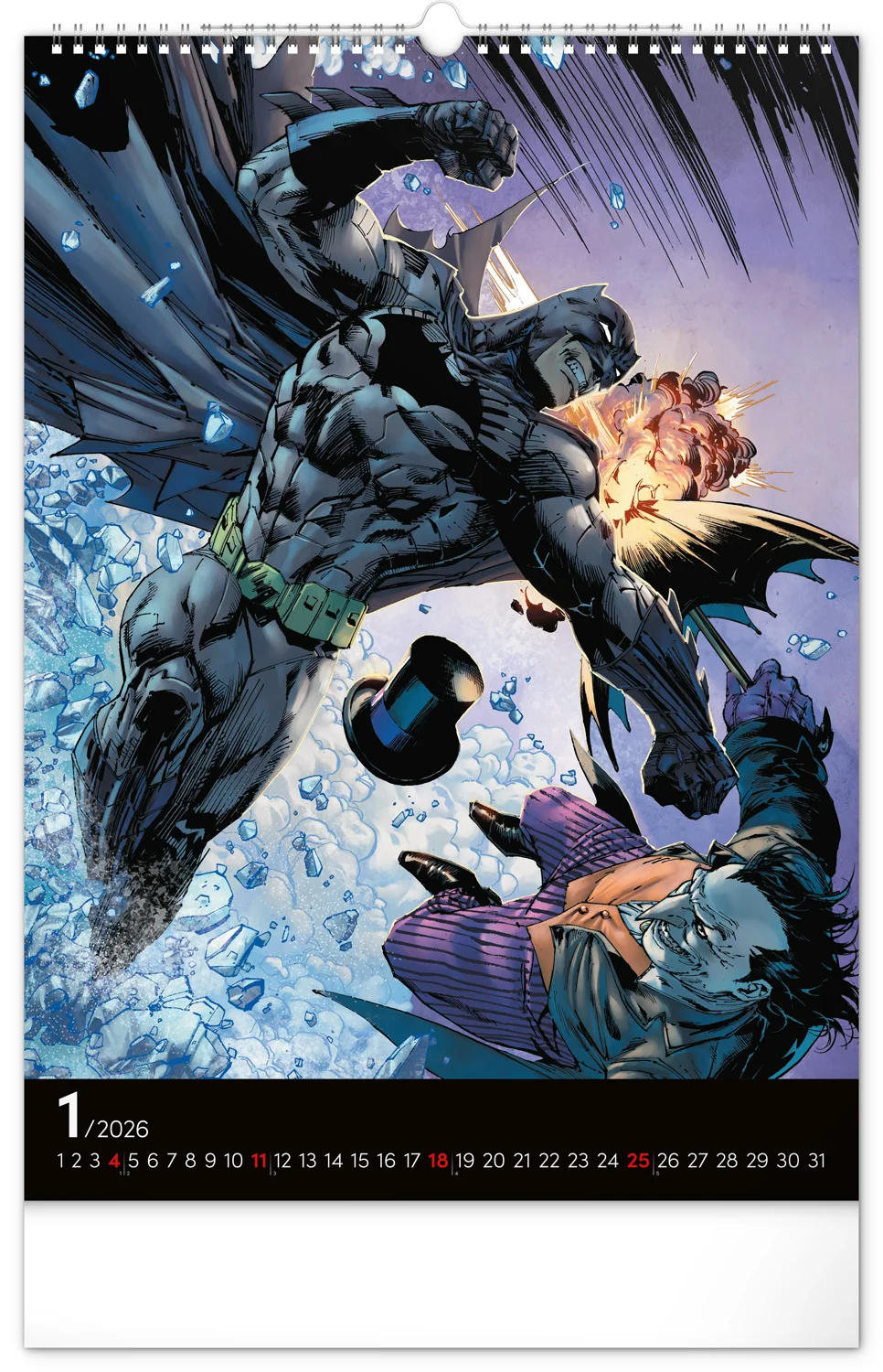 NOTIQUE Nástenný kalendár Batman Dark 2026, 33 x 46 cm