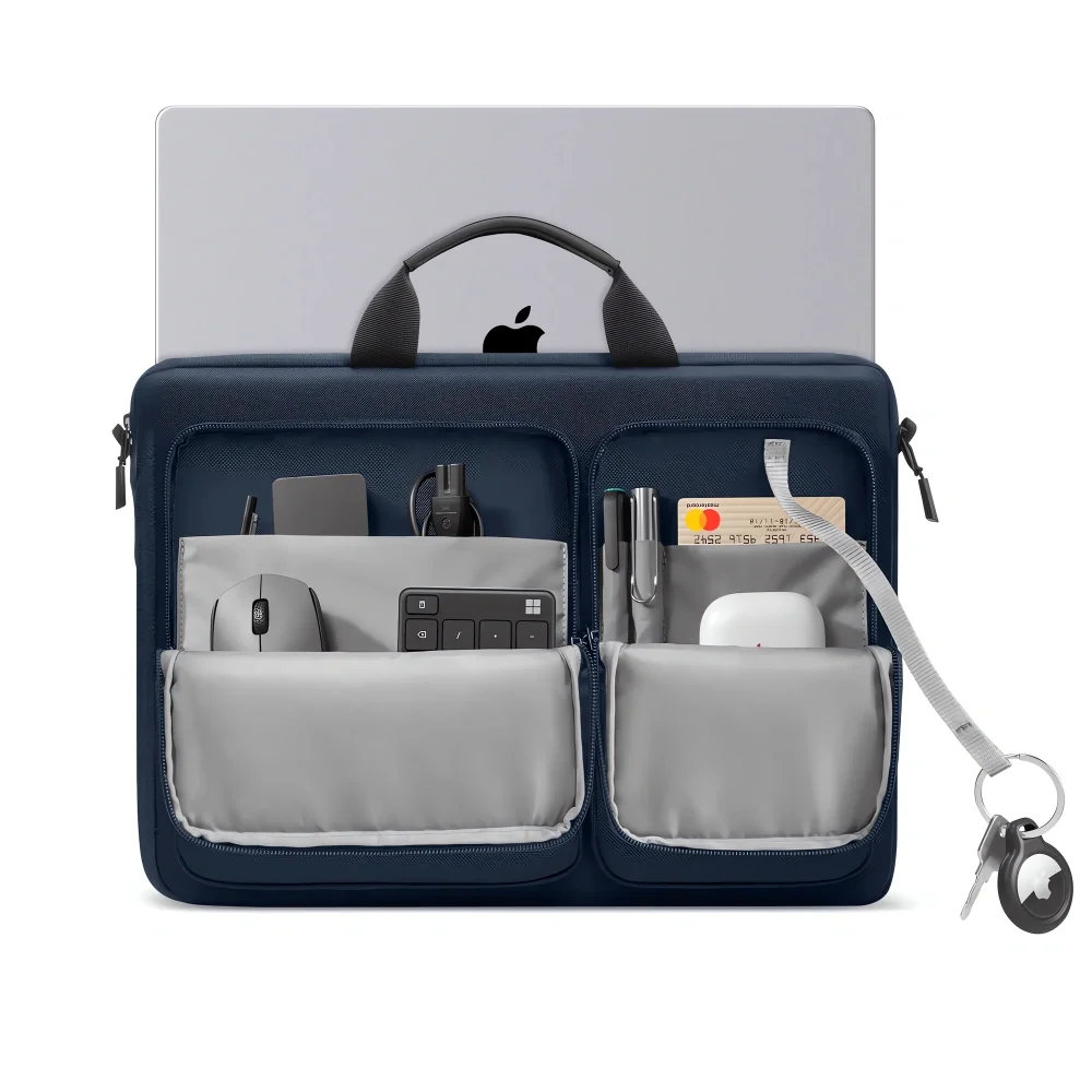 Tech-Protect Defender Bag taška na notebook 17'', tmavomodrá