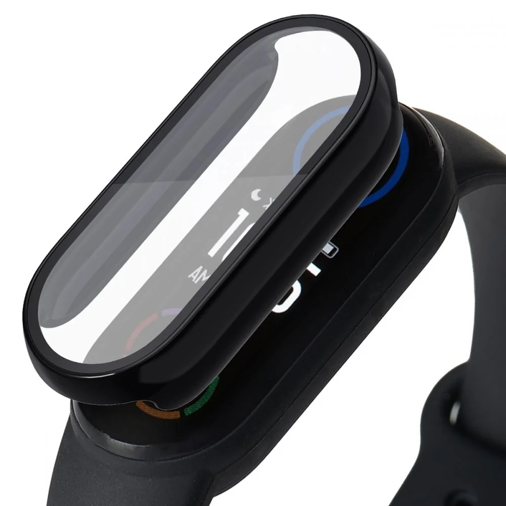 Tech-Protect Defense 360 puzdro s ochranným sklom na Xiaomi Mi Band 3 / 4 / 5 / 6, čierne / 4 / 5 / 6, čierne