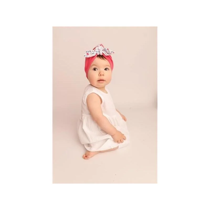 Dievčenská čiapočka turban For Girls dots, vel. 74 (6-9m)