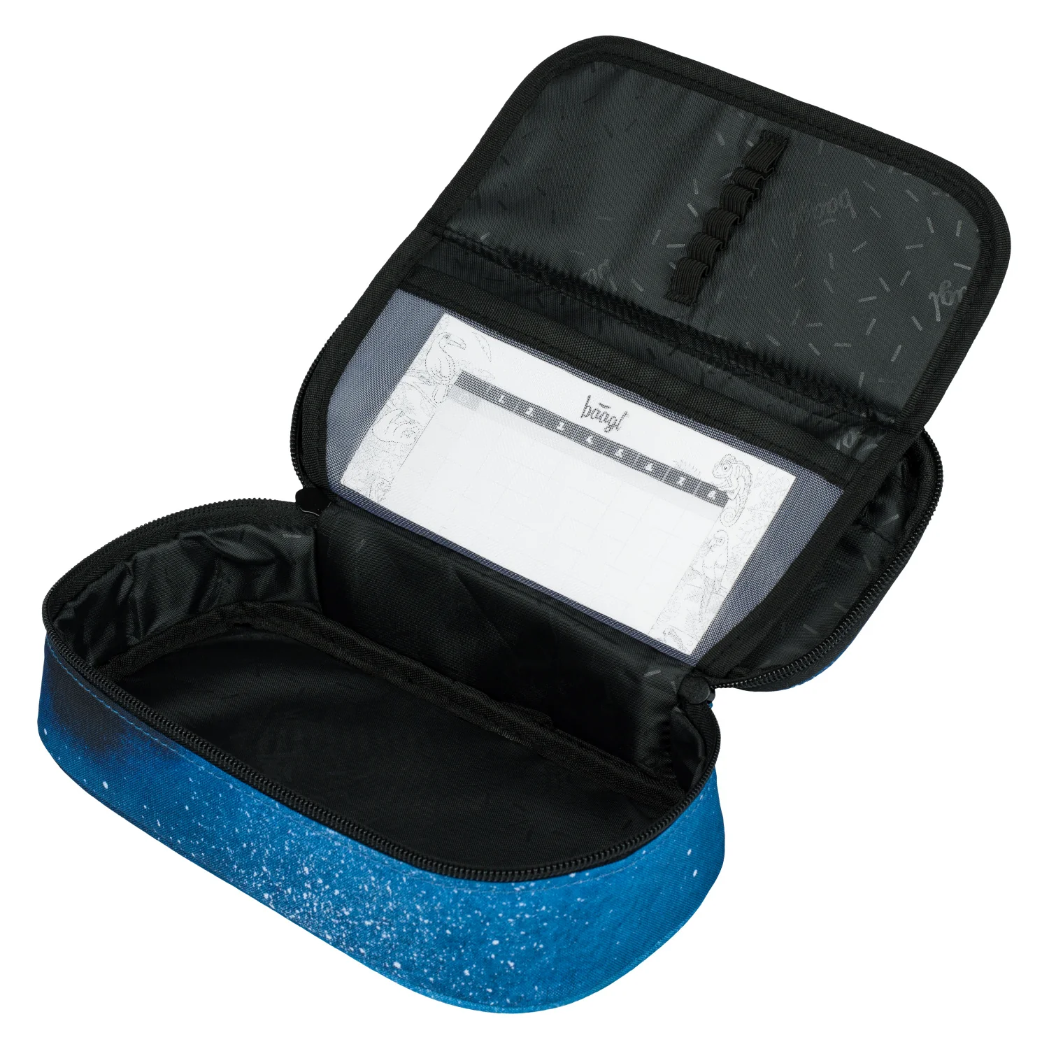 Baagl školský peračník etui Skate Steel modrý modro-šedý